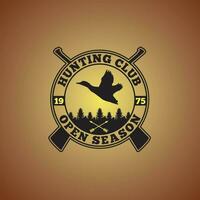 chasse logo badge et autocollant vecteur