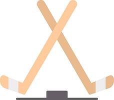 icône plate de hockey sur glace vecteur