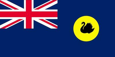 le de une drapeau de occidental Australie vecteur