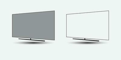 la télé 4k plat écran lcd ou oled, réaliste plasma la télé avec rester. vecteur