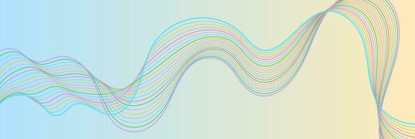coloré pastel abstrait les ondes sonores concept Contexte vecteur