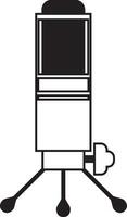 contour Podcast microphone icône vecteur élément