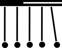 la physique berceau solide et glyphe vecteur illustration