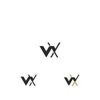 xw, wx, X et w abstrait initiale monogramme lettre alphabet logo conception vecteur