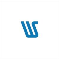 initiale lettre ws logo ou sw logo vecteur conception modèle