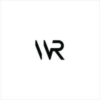 initiale lettre wr logo ou rw logo vecteur conception modèle