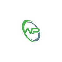 initiale lettre pw logo ou wp logo vecteur conception modèle