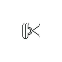 alphabet lettres initiales monogramme logo kw, wk, k et w vecteur