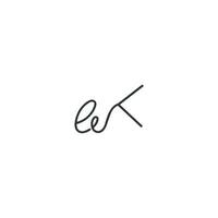 alphabet lettres initiales monogramme logo kw, wk, k et w vecteur