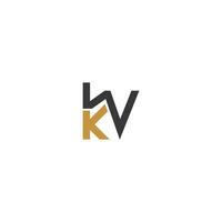 alphabet lettres initiales monogramme logo kw, wk, k et w vecteur