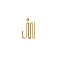 jw, wj, j et w abstrait initiale monogramme lettre alphabet logo conception vecteur