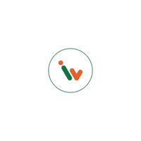 alphabet lettres initiales monogramme logo iw, wi, w et i vecteur