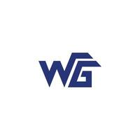 initiale lettre wg logo ou gw logo vecteur conception modèle