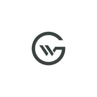 initiale lettre wg logo ou gw logo vecteur conception modèle