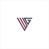 initiale lettre wg logo ou gw logo vecteur conception modèle