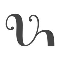alphabet lettres initiales monogramme logo hv, vh, h et v vecteur