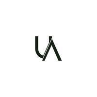 alphabet initiales logo au, euh, une et u vecteur