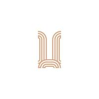 alphabet des lettres initiales monogramme logo euh, u vecteur