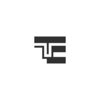 et, te, e et t abstrait initiale monogramme lettre alphabet logo conception vecteur