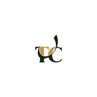 tc, ct, t et c abstrait initiale monogramme lettre alphabet logo conception vecteur