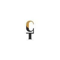 tc, ct, t et c abstrait initiale monogramme lettre alphabet logo conception vecteur