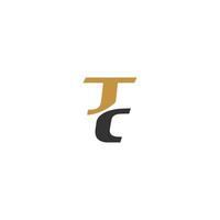 tc, ct, t et c abstrait initiale monogramme lettre alphabet logo conception vecteur