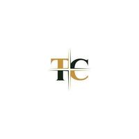 tc, ct, t et c abstrait initiale monogramme lettre alphabet logo conception vecteur