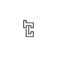 tc, ct, t et c abstrait initiale monogramme lettre alphabet logo conception vecteur