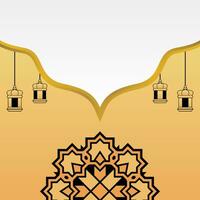 modifiable Ramadan vente affiche. avec mandala décorations et lanternes. conception pour dépliants, social médias, bannières et la toile. vecteur illustration