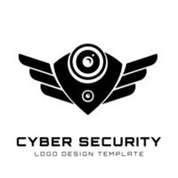 illustration vecteur graphique logo conception de bouclier, ailes et vidéosurveillance caméra. adapté pour cyber Sécurité prestations de service.