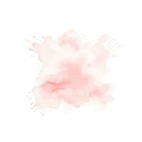 éclaboussure d'eau aquarelle rose abstraite sur fond blanc vecteur