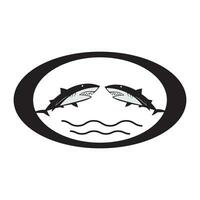 poisson icône logo vecteur conception modèle
