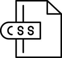 icône de vecteur de fichier css