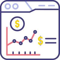 icône de vecteur de marché boursier