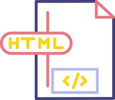 icône de vecteur de fichier html