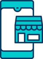 icône de vecteur de magasin en ligne