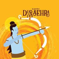 illustration de dussehra heureux avec dieu ram vecteur