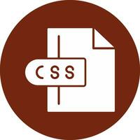 icône de vecteur de fichier css