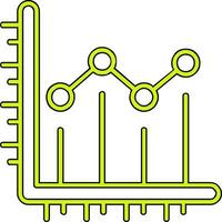 icône de vecteur de graphique en courbes