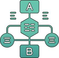 icône de vecteur d'organigramme