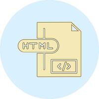 icône de vecteur de fichier html