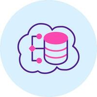 icône de vecteur de données cloud