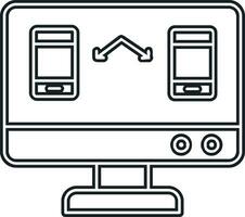 icône de vecteur de transfert de données