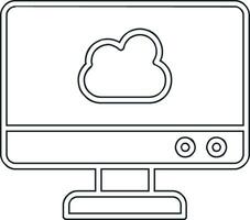 icône de vecteur de cloud computing