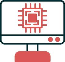 icône de vecteur d'écran de moniteur