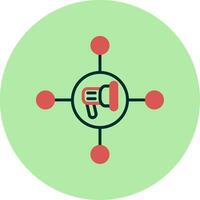 icône de vecteur de réseau social