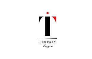 t lettre logo alphabet design icône pour entreprise et entreprise vecteur