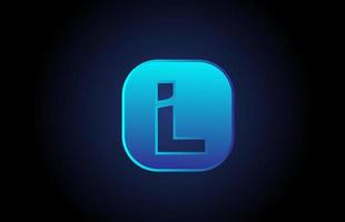 noir bleu l alphabet lettre icône logo design pour entreprise et entreprise vecteur