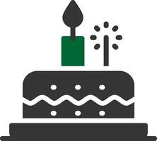 conception d'icône créative de gâteau d'anniversaire vecteur