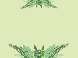 abstrait avec décoration de vecteur de couronne de feuilles vertes pastel au milieu. vecteur eps10